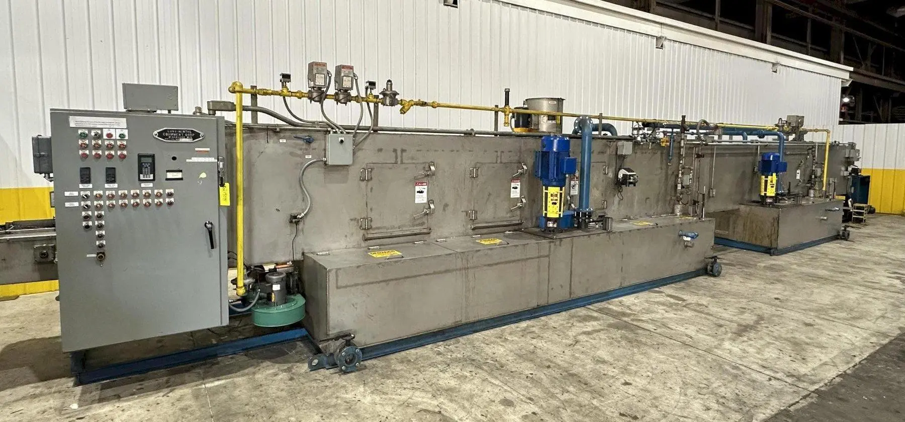 18" X 15" H X 4 STAGE CONTINENTAL EQUIPMENT CORP GAS HEAT STAINLESS STEEL CONVEYOR WASHER, NEW IN 2010: STOCK #21908
