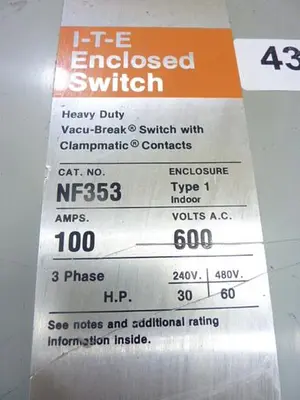 USED ITE SIEMENS NF353