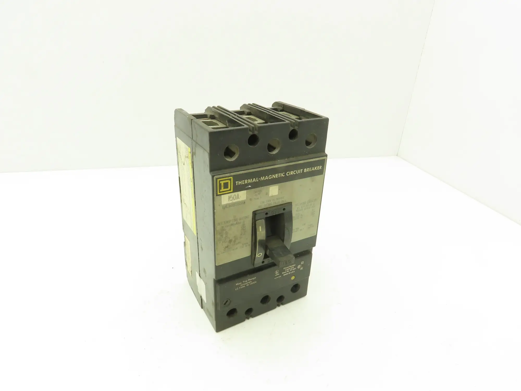Square D KAL36150 Molded Case Circuit Breaker 150 Amp 3 Pole 600V Type KAL