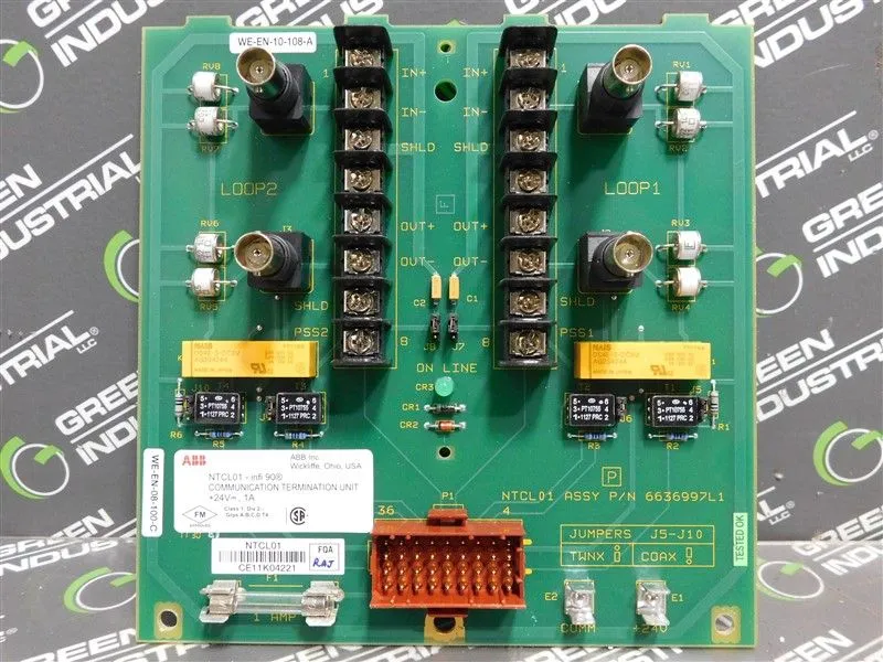 Bailey Controls NTCL01 infi 90 Communication Termination Unit 24Vdc 1A Used