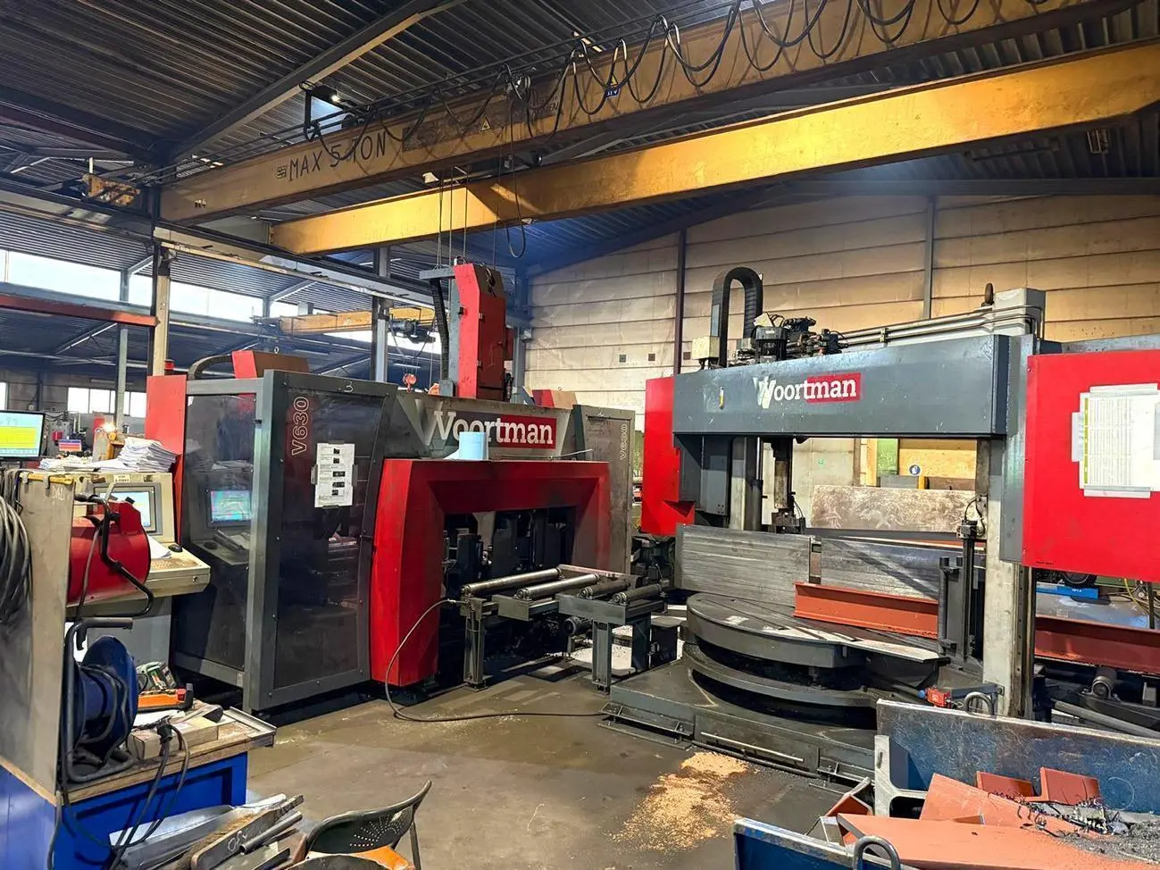 USED VOORTMAN 1250 X 500 MM DRILL SAW LINE