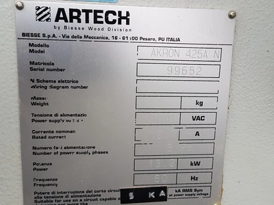 BIESSE ARTECH AKRON 425 Edgebander