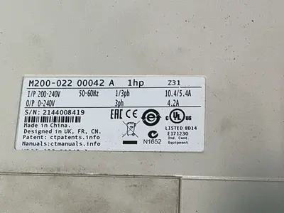 Used EMERSON M200022 00042A Variable Speed Drives Ohio US | HGR 24 #1455363