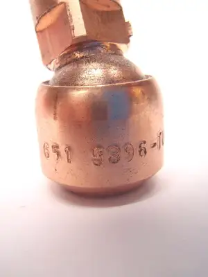 USED TUFFLOY SWIVEL TIP ELECTRODE 1/2" TIP