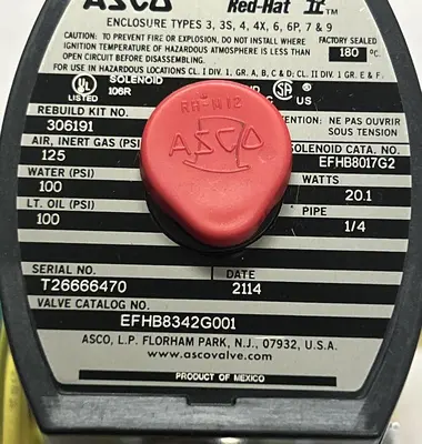 New | in-Stock ASCO EFHB8342G001 Solenoid Valves | Surplus Asset Holdings #1218201