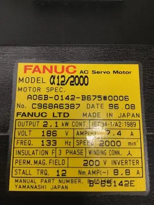 USED FANUC A06B-0142-B675/0006