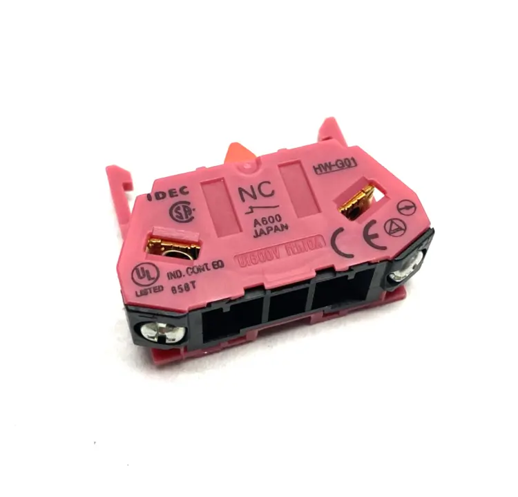 Used IDEC HEAVY DUTY CONTACT BLOCK, 22MM, RED, FINGER SAFE Contact Blocks | Maverick Industrial Sales #1102665