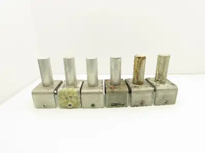3.75" Tabletop Bottle Conveyor Leg Stand Mounting Bracket Aluminum Pipe Lot of 6