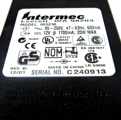 NEW INTERMEC 065236 POWER ADAPTER 12V