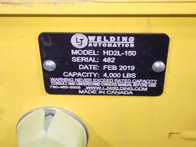 USED 2019 WELDING AUTOMATION HD2L150
