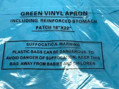 New | in-Stock SAFETY ZONE GREEN CHEMICAL RESISTANT APRON VINYL 36" X 50" Safety Equipment | Maverick Industrial Sales #1102558