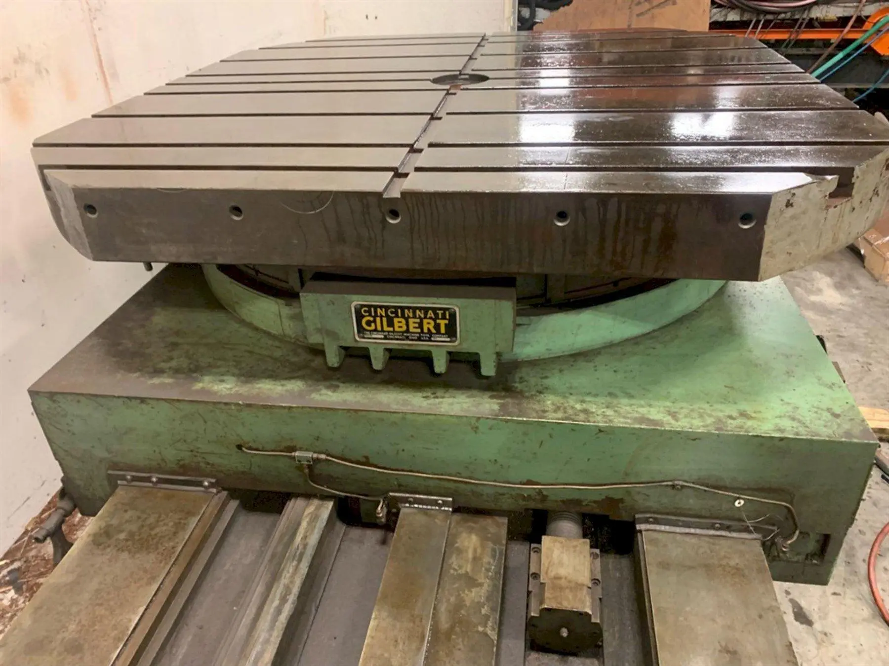60" X 60" CINCINNATI GILBERT ROTARY TABLE W/ 60" POWER TRAVEL: STOCK #23585
