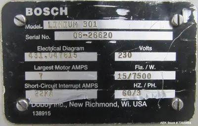 USED BOSCH STRATUS