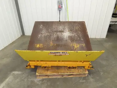 Econo Lift Pneumatic Tilt Table Tote Tipper 8000lbs 30° Degree 55 x 44" Top