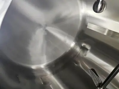 Used 250 Gallon Tank (Reactor), 316 Stainless Steel, With Air Mixer