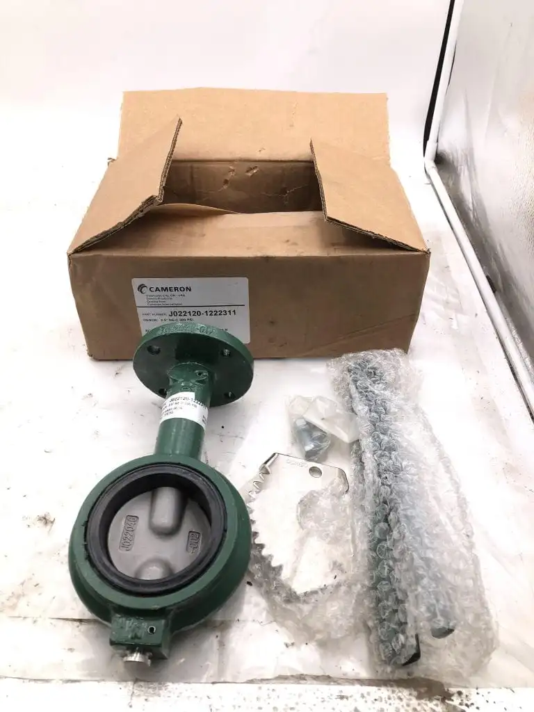 Cameron J022120-1222311 2-1/2″ CI Manual Butterfly Valve 200PSI; 316SS Disc -NIB