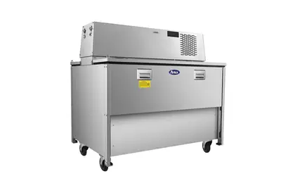 New | in-Stock Atosa New Atosa AMC-4902 49" Forced Air Milk Cooler - Double Access Bottle Coolers Illinois US | Falcon Restaurant Supply #1375586