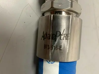 USED ADVANTAPURE APEWF-W-1000 1.5" X 61" FLEXIBLE SILICON HOSE 150PSI