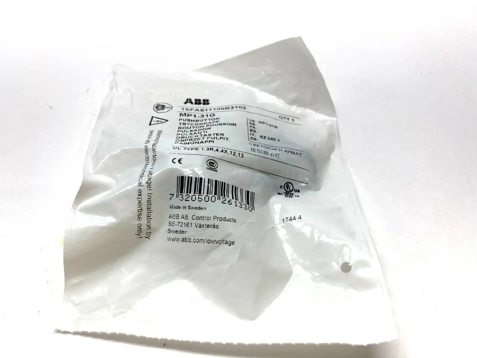 NEW ABB GREEN PUSHBUTTON MP1-31G