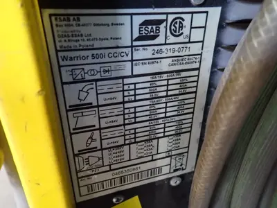 USED ESAB WARRIOR 500 CC/CV