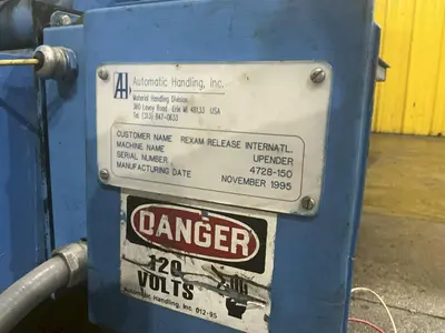 5000 LBS x 60" x 48" AUTOMATIC HANDLING HYDRAULIC UPENDER / FLIPPER: YOBRO #25093