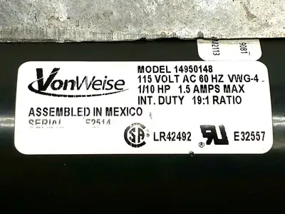 Used VONWEISE VWG-4 Motors (misc) | Maverick Industrial Sales #1118572