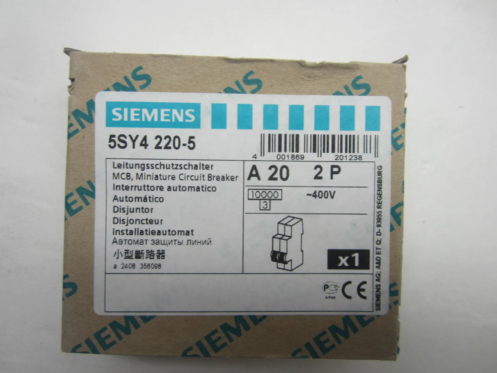 New Siemens 5SY4-220-5 Circuit Breaker 5SY42205