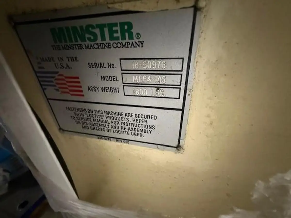 Used MINSTER MEF4-14S Cam Feeders Michigan US | Midwest Press and Automation #1323768