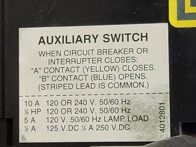 USED SQUARE D FHP3600712M1352