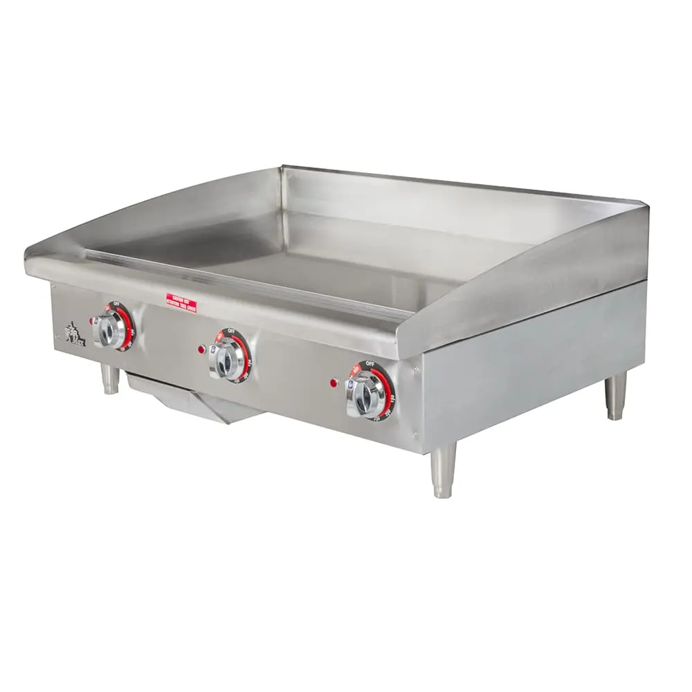 Star 536TGF 36" Electric Griddle w/ Thermostatic Controls - 1" Steel Plate, 208-240v/1ph/3ph