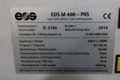 2016 EOS M 400-1 3D Printers | Elevation Machine (5)