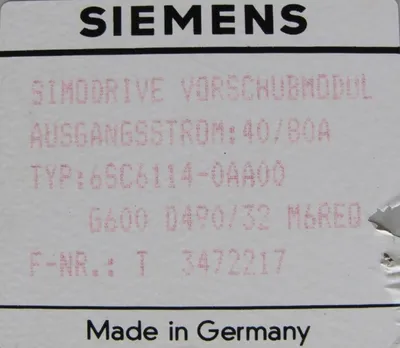 USED SIEMENS 6SC6114-0AA00 SIMODRIVE 6SC61140AA00