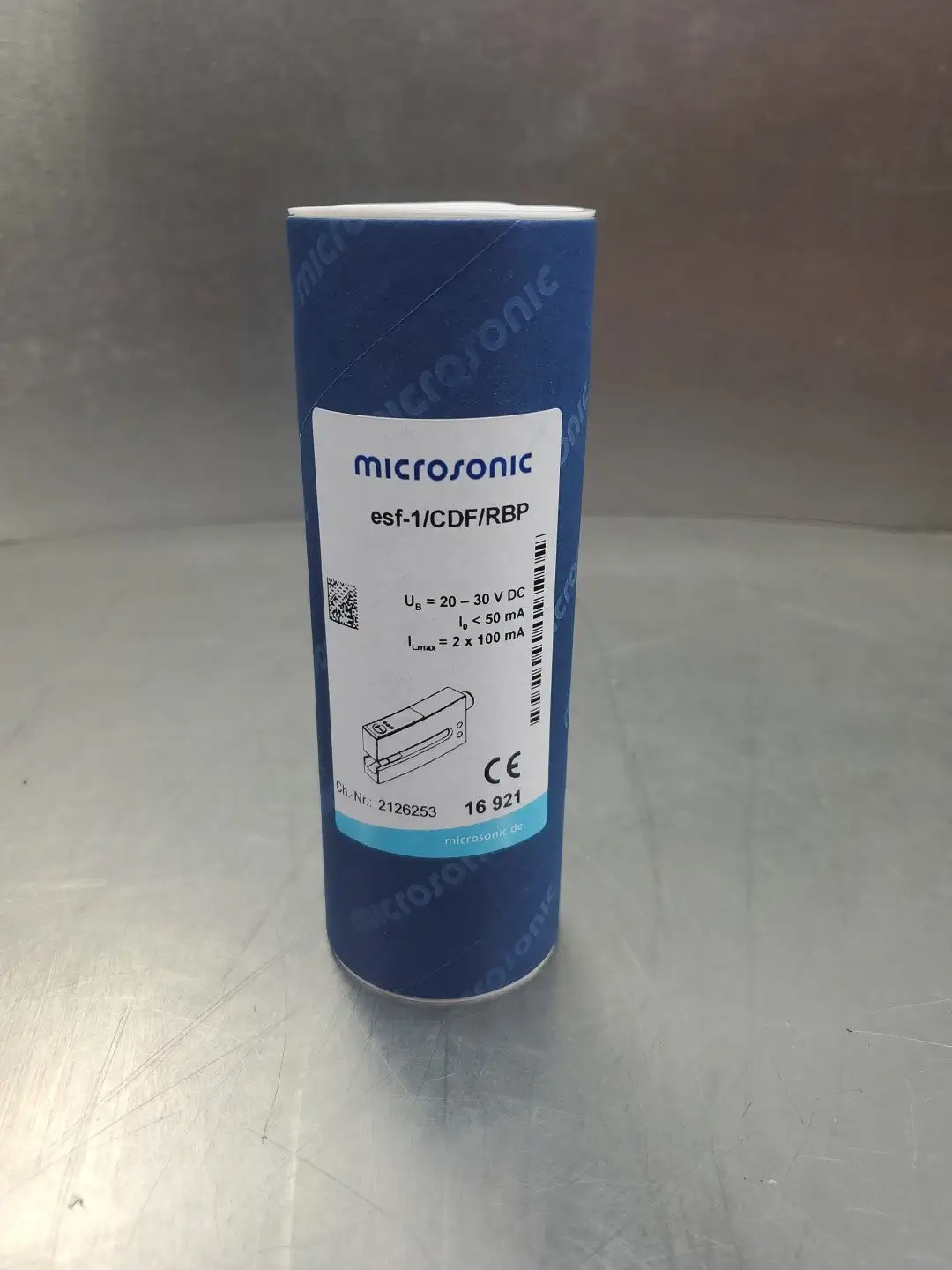 Microsonic esf-1/CDF/RBP Ultrasonic Sensor, 20-30VDC, 50mA. 5E-2