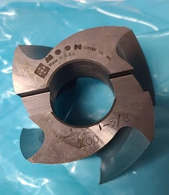 Milling High Speed Steel HSS Moon Cutter ASH254 2-1/2 x 1-5/8 x 1 4T Shell AL