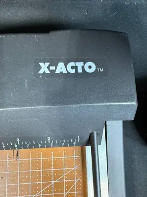 X-Acto Paper Cutter, Clip-On LED Lamp, and Desk Magnifier Lot