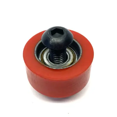 New | in-Stock None Abrasion-Resistant Threaded-Stud Idler Roller, 80A Red Hard Durom Construction Equipment Parts Michigan US | Maverick Industrial Sales #1396756