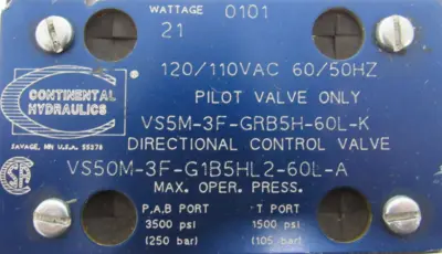 NEW CONTINENTAL HYDRAULICS VS50M-3F-G1B5HL2-60L-A VALVE VS5M-3F-GRB5H-60LK