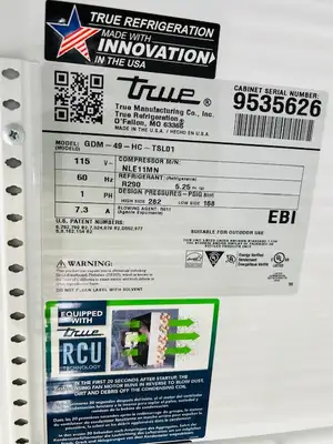 True GDM-49-HC-TSL01 2018 Two Glass Door Refrigerated Merchandiser Refurbished