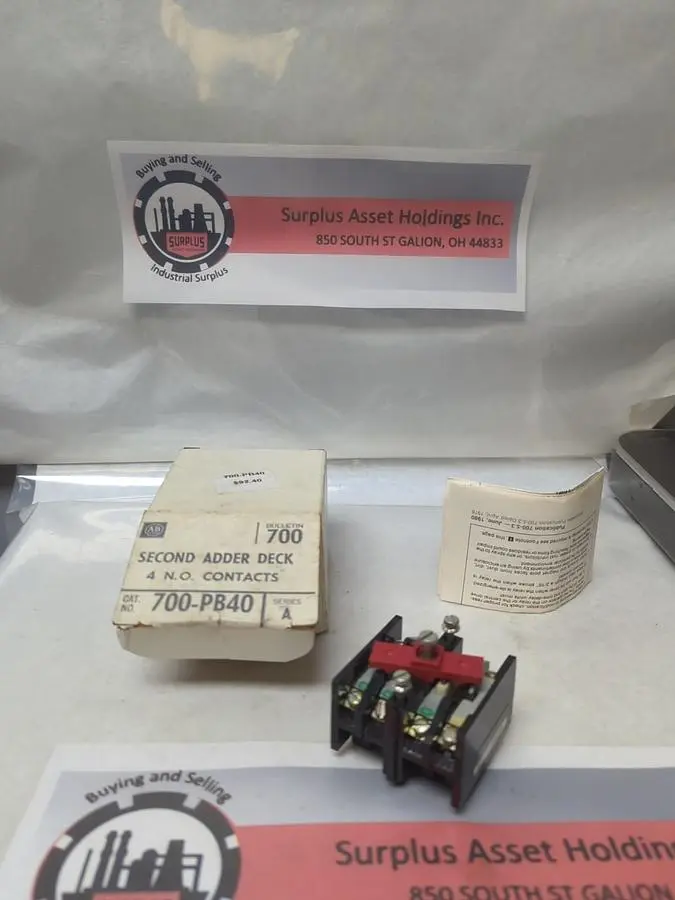 New | in-Stock ALLEN-BRADLEY 700-PB40 Industrial Controls Ohio US | Surplus Asset Holdings #1243277