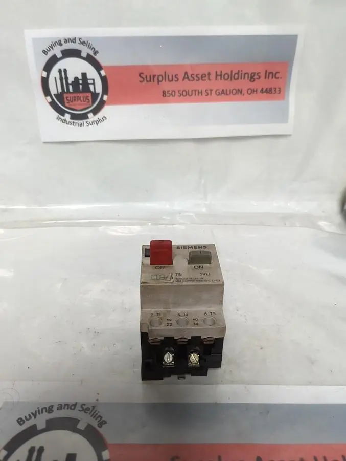 Used SIEMENS 3VE1010-2G Industrial Controls Ohio US | Surplus Asset Holdings #1412763