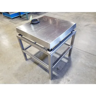 Used 2500LB Stainless Steel 32" X 32" Platform Scale w/ stand
