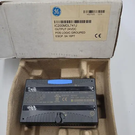 New | in-Stock GE GE IC200MDL741J OUTPUT 24VDC POS LOGIC GROUPED ESCP .5A 16PT PLC Input & Output | ND Industrial Surplus #1221843