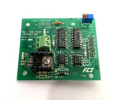 USED FCI FLUID COMPONENTS MA/ VOLTAGE OUTPUT BOARD REV. D