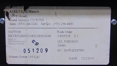 Ametek / Dixson BKVRXXRHY1MDLXBX03-68 Digital Bar Graph Used