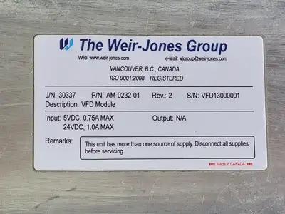 USED WEIR-JONES AS-0371-01