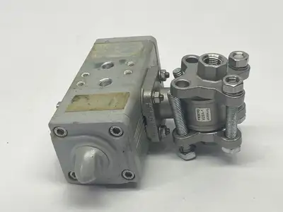 VZBA-1/4"-GG-63-T-22-F0304-V4V4T-PP15-R-90-C, 1809651 | Festo VZBA-1/4"-GG-63-T-22-F0304-V4V4T-PP15-R-90-C Ball Actuator Unit 1809651 - Used