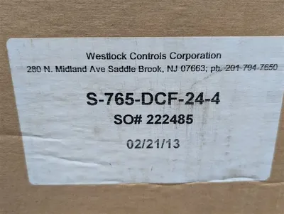 Westlock S-765-DCF-24-4 Quantum Rotary Valve Control Monitor 222485 New NIB