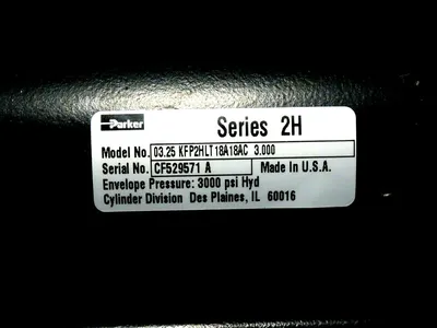 NEW PARKER 03.25 KFP2HLT 18A18AC 3.000 CYLINDER SER.2H 0325KFP2HLT18A18AC30