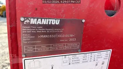 New | in-Stock 2023 MANITOU 1650RT Compact Track Loaders Texas US | National Equipment Dealers #1422812