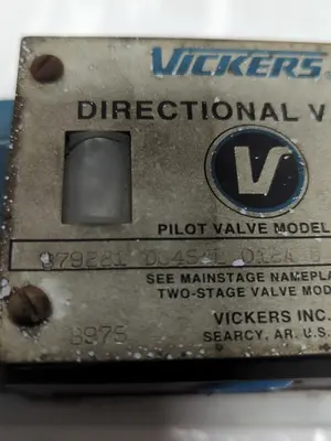 Used VICKERS 879221 DG4S41 021A B.60 Pump & Valve Parts Ohio US | Surplus Asset Holdings #1236145